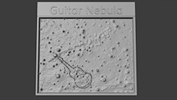 Image of a 3D Guitar Nebula